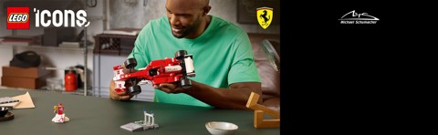LEGO ICONS 11375 Ferrari F2004 e Michael Schumacher