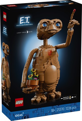 LEGO Ideas 21370 E.T. the Extra-Terrestrial, Kit Modellismo per Adulti con Figura Aliena, Fiori Finti e Mattoncino Luminoso