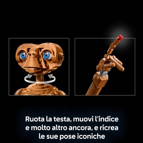 LEGO Ideas 21370 E.T. the Extra-Terrestrial, Kit Modellismo per Adulti con Figura Aliena, Fiori Finti e Mattoncino Luminoso