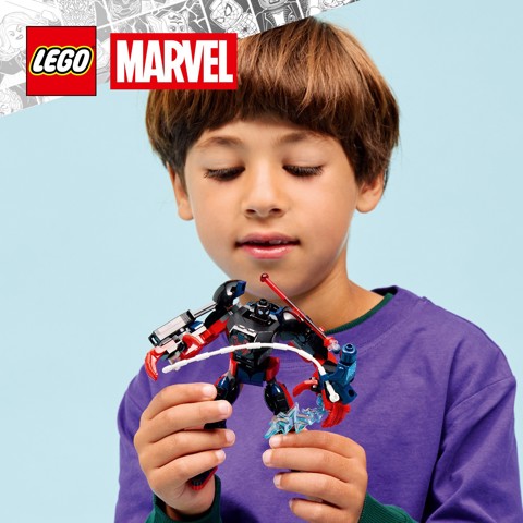LEGO Marvel | 76337 Mech di Miles Morales vs. Spider-Man 2099