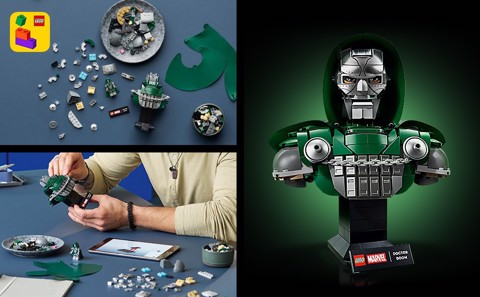 LEGO | Marvel 76345 Busto del Dottor Destino, Kit di Modellismo per Adulti da Esposizione con Minifigure, Regalo Fan del Film