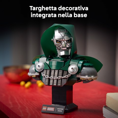 LEGO | Marvel 76345 Busto del Dottor Destino, Kit di Modellismo per Adulti da Esposizione con Minifigure, Regalo Fan del Film