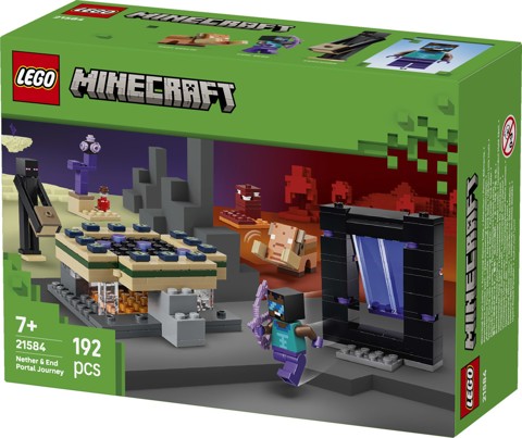 LEGO Minecraft 21584 Viaggio nel Portale del Nether e dell’End