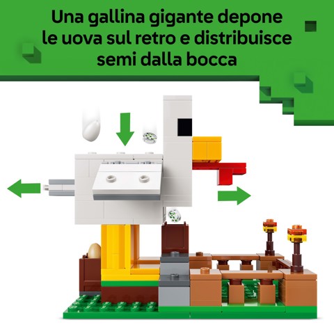 LEGO Minecraft 21585 Fattoria di Galline