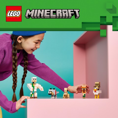 LEGO Minecraft 21592 Attacco nel Deserto del Fantino di Polli, Giocattolo con 6 Personaggi, Regalo per Gamer e Bambini da 9+