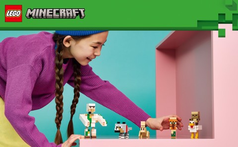 LEGO Minecraft 21592 Attacco nel Deserto del Fantino di Polli, Giocattolo con 6 Personaggi, Regalo per Gamer e Bambini da 9+