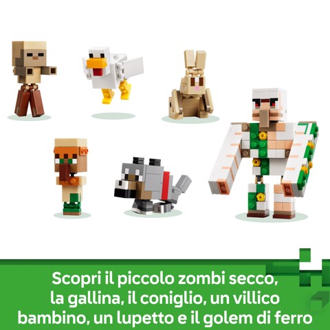 LEGO Minecraft 21592 Attacco nel Deserto del Fantino di Polli, Giocattolo con 6 Personaggi, Regalo per Gamer e Bambini da 9+