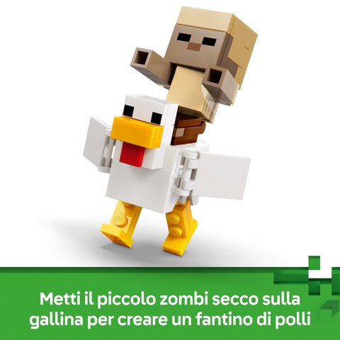 LEGO Minecraft 21592 Attacco nel Deserto del Fantino di Polli, Giocattolo con 6 Personaggi, Regalo per Gamer e Bambini da 9+