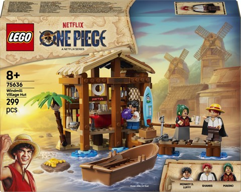 LEGO ONE PIECE 75636 La Capanna del Villaggio Foosha con Barca Giocattolo