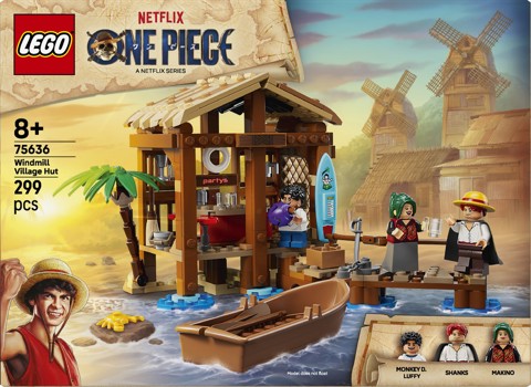 LEGO ONE PIECE 75636 La Capanna del Villaggio Foosha con Barca Giocattolo