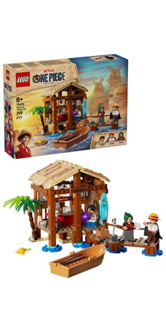 LEGO ONE PIECE 75636 La Capanna del Villaggio Foosha con Barca Giocattolo