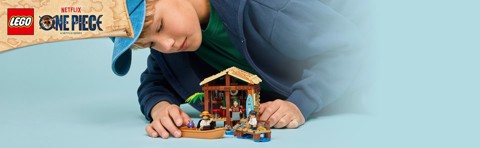 LEGO ONE PIECE 75636 La Capanna del Villaggio Foosha con Barca Giocattolo