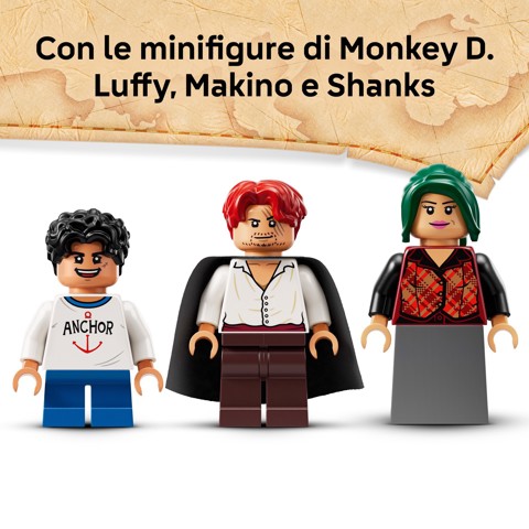 LEGO ONE PIECE 75636 La Capanna del Villaggio Foosha con Barca Giocattolo