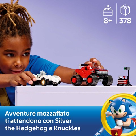 LEGO Sonic the Hedgehog 77118 Auto di Silver vs. Monster Truck di Knuckles