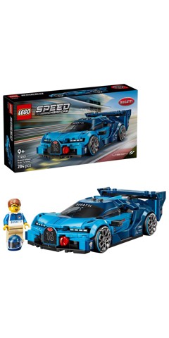LEGO Speed Champions 77253 Super Auto Sportiva Bugatti Vision GT, Macchina Giocattolo con Minifigure, Regalo per Bambini 9+