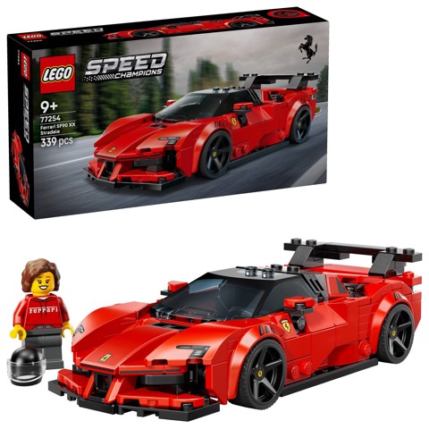 LEGO Speed Champions 77254 Ferrari SF90 XX Auto Sportiva Stradale, Macchina Giocattolo con Minifigure, Regalo per Bambini 9+