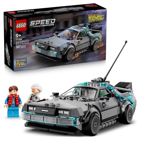 LEGO Speed Champions 77256 Macchina del Tempo di Ritorno al Futuro Giocattolo con 2 Minifigure, Regalo per Bambini e Bambine 9+