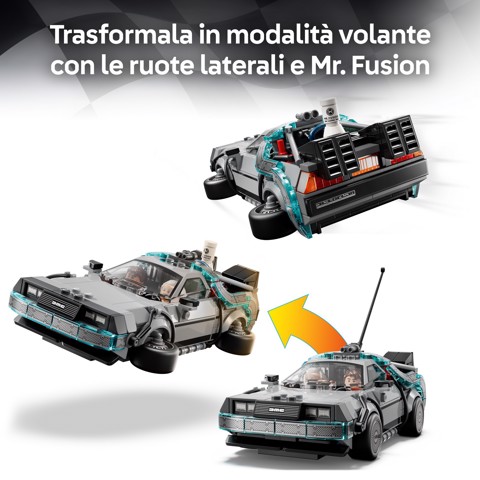 LEGO Speed Champions 77256 Macchina del Tempo di Ritorno al Futuro Giocattolo con 2 Minifigure, Regalo per Bambini e Bambine 9+