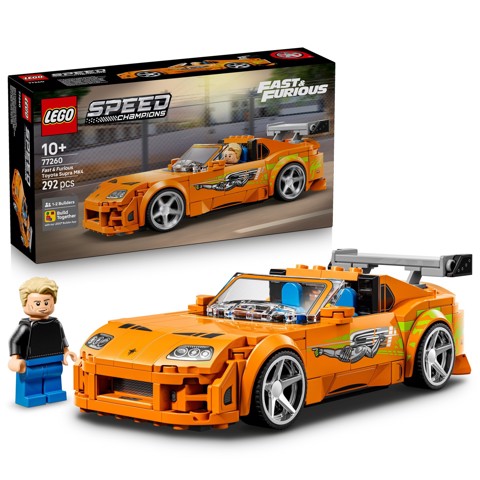 LEGO Speed Champions 77260 The Fast and The Furious Toyota Supra MK4, Macchina Giocattolo con Minifigure, Regalo STEM da 10+