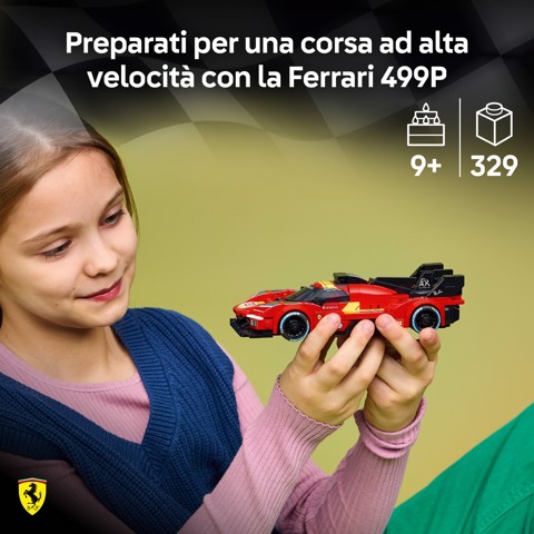 LEGO Speed Champions 77261 Ferrari 499P, Macchina Giocattolo STEM e Minifigure da Collezione, Regalo Sportivo per Bambini 9+