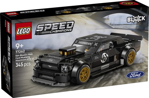 LEGO Speed Champions 77262 Ford Mustang ‘65 Hoonicorn V1 di Ken Block, Macchina Giocattolo con Minifigure, Regalo Bambini 9+