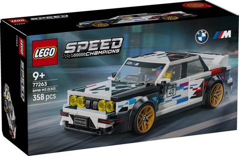 LEGO Speed Champions 77263 BMW M3 (E30), Macchina Giocattolo con Minifigure da Collezione, Regalo per Bambini e Fan da 9 Anni