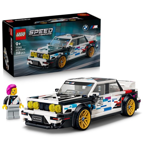 LEGO Speed Champions 77263 BMW M3 (E30), Macchina Giocattolo con Minifigure da Collezione, Regalo per Bambini e Fan da 9 Anni