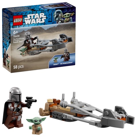 LEGO Star Wars 75436 Speeder Bike del Mandaloriano e di Grogu