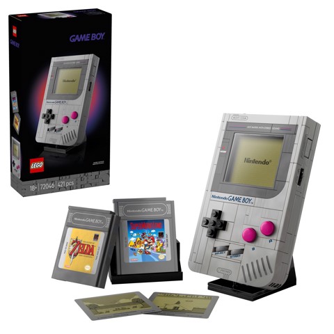LEGO Super Mario 72046 Game Boy, Kit di Modellismo per Adulti Nintendo con 2 Cartucce e Stand, Regalo per Fan dei Videogiochi
