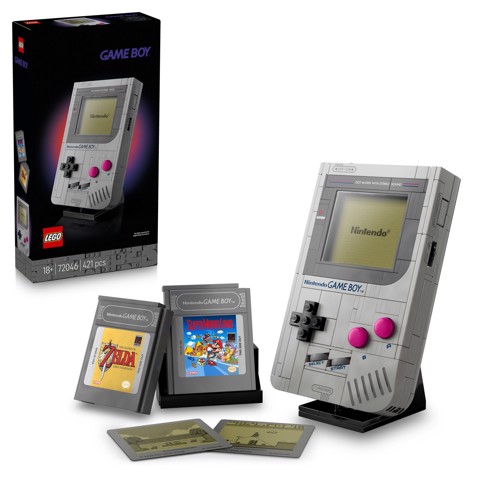 LEGO Super Mario 72046 Game Boy, Kit di Modellismo per Adulti Nintendo con 2 Cartucce e Stand, Regalo per Fan dei Videogiochi