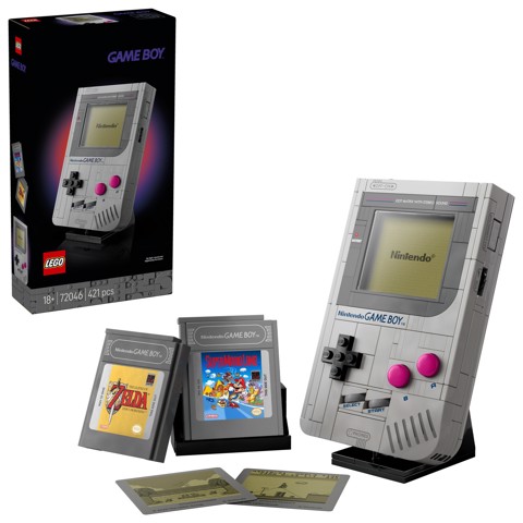 LEGO Super Mario 72046 Game Boy, Kit di Modellismo per Adulti Nintendo con 2 Cartucce e Stand, Regalo per Fan dei Videogiochi