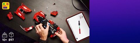 LEGO Technic 42212 Ferrari FXX K, Motore V12 con Pistoni Mobili