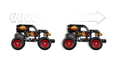 LEGO Technic 42219 Monster Jam Grave Digger Fuoco e Ghiaccio