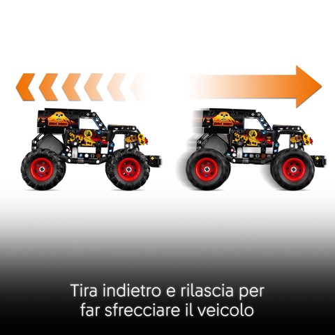 LEGO Technic 42219 Monster Jam Grave Digger Fuoco e Ghiaccio