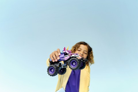 LEGO Technic 42220 Monster Jam Sparkle Smash a Retrocarica, Camion Giocattolo Pull-Back, Regalo per Bambini e Bambine da 7+