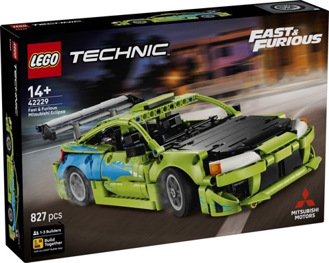 LEGO Technic 42229 Auto Mitsubishi Eclipse Fast and Furious, Kit Modellismo STEM da Collezione, Regalo per Ragazzi da 14+