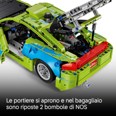 LEGO Technic 42229 Auto Mitsubishi Eclipse Fast and Furious, Kit Modellismo STEM da Collezione, Regalo per Ragazzi da 14+
