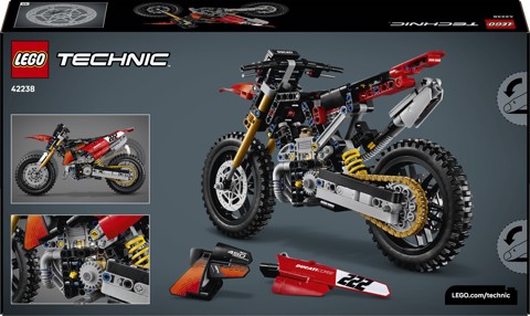 LEGO Technic 42238 Moto Ducati Desmo450 MX Factory, Kit di Modellismo con Moto Giocattolo da Collezione, Regalo Bambini 10+