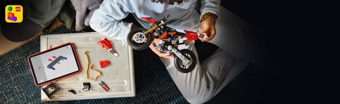 LEGO Technic 42238 Moto Ducati Desmo450 MX Factory, Kit di Modellismo con Moto Giocattolo da Collezione, Regalo Bambini 10+
