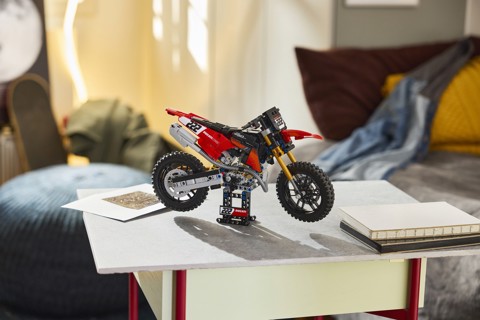 LEGO Technic 42238 Moto Ducati Desmo450 MX Factory, Kit di Modellismo con Moto Giocattolo da Collezione, Regalo Bambini 10+