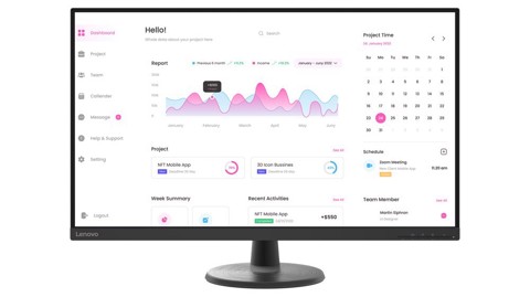 Lenovo D32-40 80 cm (31.5") 1920 x 1080 Pixel Full HD LCD Nero