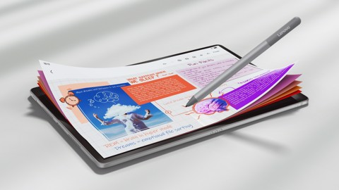 Lenovo Idea Tab Plus - Display 12.1" 2.5K (2560x1600) IPS 800nits 90Hz - CPU MediaTek Dimensity 6400 - RAM 8GB - Memoria 256GB UFS - Grafica ARM Mali G57 MC2 - Connettività WiFi Slot MicroSD - Android 15 - Tab Pen Inclusi