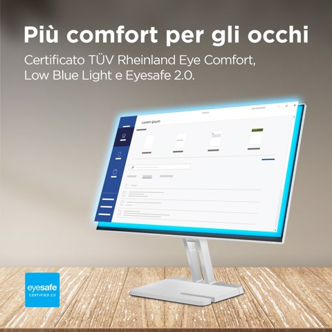 Lenovo L24i-4A - Monitor 23.8" IPS Flat FHD 1920x1080 0 100Hz 1ms - Speakers 1xHDMI 1.4 + 1xVGA - Stand Tilt Cavo HDMI incluso
