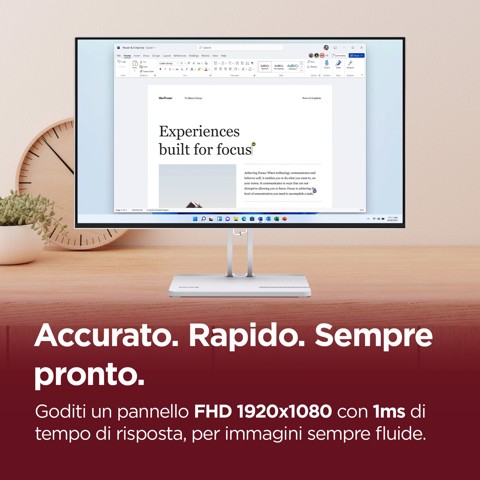 Lenovo L27-4C - Monitor 27" IPS Flat FHD 1920x1080 0 144Hz 1ms - Speakers AMD FreeSync 2xHDMI 1.4 + 1xVGA - Stand Tilt Cavo HDMI incluso