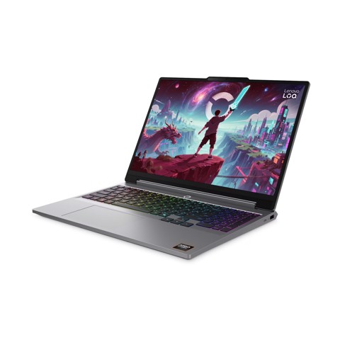 Lenovo LOQ | Notebook Gaming | Display 15.3'' WUXGA (1920x1200) | Processore AMD Ryzen 7 250 | Memoria RAM 16GB | Memoria SSD 512GB | Scheda Grafica NVIDIA RTX 5050 8GB | Sistema Operativo WINDOWS 11 HOME | LUNA GREY | Caricatore incluso