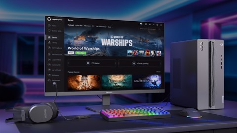 Lenovo LOQ | Desktop Gaming Tower | Processore INTEL Core 7 230H | memoria RAM 16GB | Memoria SSD 512GB | Scheda Grafica NVIDIA RTX 5050 8GB | Sistema Operativo Windows 11 Home | 17L LUNA GREY