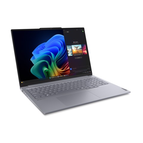Lenovo ThinkBook 16 G7 QOY Copilot+ PC Snapdragon X1P-42-100 Computer portatile 40,6 cm (16") WUXGA 16 GB LPDDR5x-SDRAM 512 GB SSD Wi-Fi 7 (802.11be) Windows 11 Pro Grigio Italiano