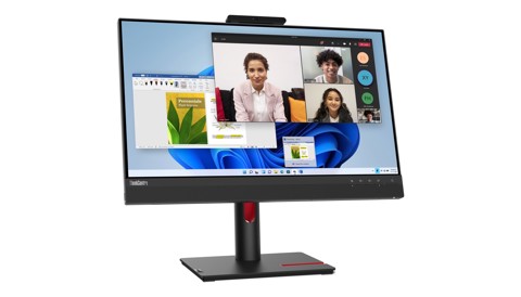 Lenovo ThinkCentre Tiny-In-One 24 Gen 5 Monitor PC 60,5 cm (23.8") 1920 x 1080 Pixel Full HD LED Touch screen Nero