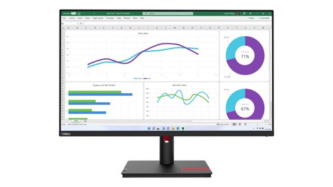 Lenovo ThinkVision T32h-30 Monitor PC 80 cm (31.5") 2560 x 1440 Pixel Quad HD LED Nero
