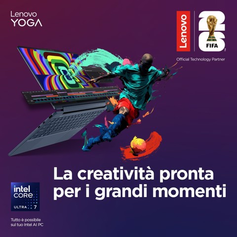 Lenovo Yoga | Notebook 7 | Display 14.0'' WUXGA (1920x1200) OLED | Processore INTEL Ultra 5 226V | Memoria RAM 16GB | Memoria SSD 512GB | Scheda grafica Integrata | Sistema Operativo Windows 11 Home | LUNA_GREY | Caricatore NON incluso